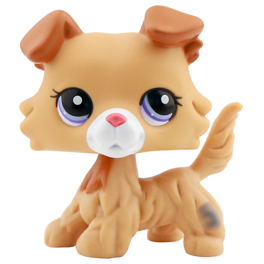 Littlest Pet Shop LPS Collie Dog #2452 Collectable With 2 Accessories Bone Rare