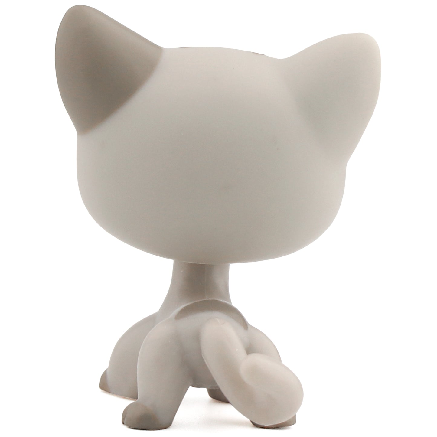 Littlest Pet Shop LPS #468 Grey Shorthair Cat Teal Blue Flower Eyes Kids Gift