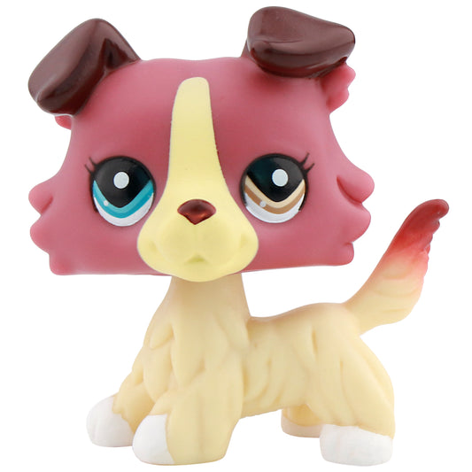 Littlest Pet Shop LPS Collie 1262 Red Different Eyes Kid Xmas Gift