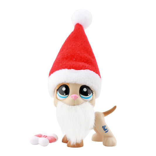 Littlest Pet Shop LPS Great Dane with lps Accessories Santa Xmas Accessories