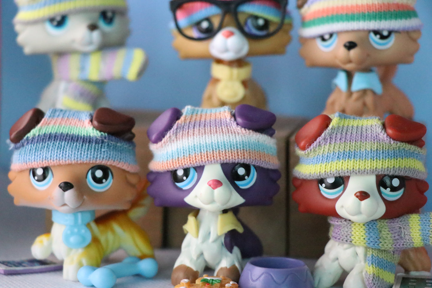 Littlest Pet Shop lps Collie Set Lps Lot Figure Toys with Accessories Outfit